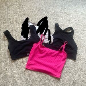 Active Women's Sports Bra Set - Black, Pink READ DES